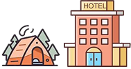 Camping, Hotéis e Pousadas